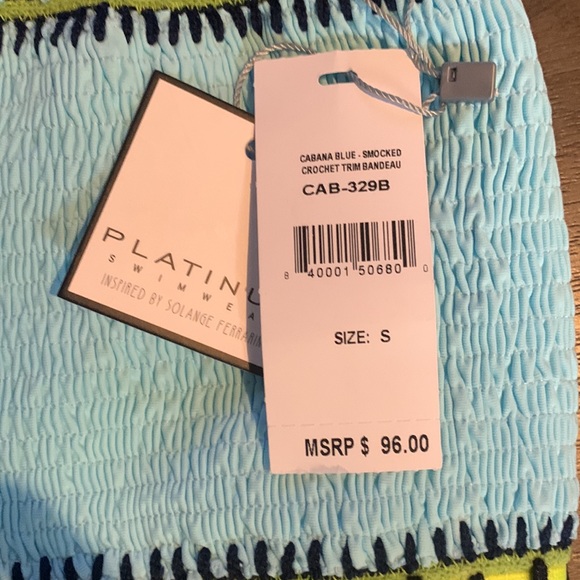 Platinum inspired by Solange Ferrarini
Crochet Trim Bandeau Bikini Top - Picture 8 of 10